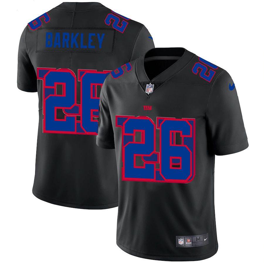 Men New York Giants #26 Barkley Black shadow Nike NFL Jersey